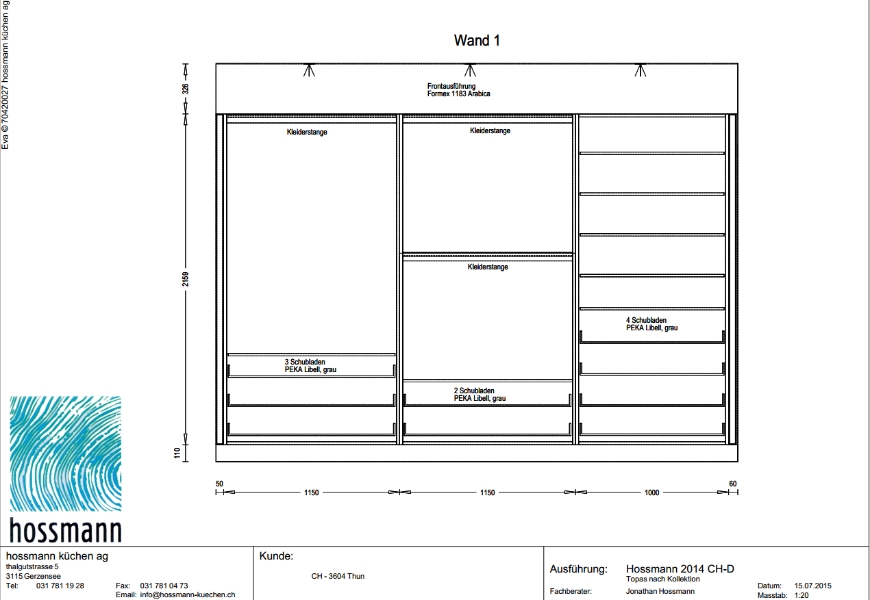 Begehbarer Kleiderschrank Wand 1 Begehbarer Kleiderschrank Wand 1